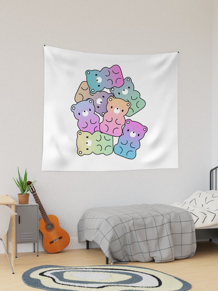 Cute Rainbow Gummy Bear Design Kawaii Aesthetic Te Tote Bag