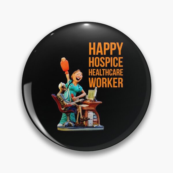 Item preview, happy hospice healthcare worker. happy nurse designed and sold by doctors-apparel.