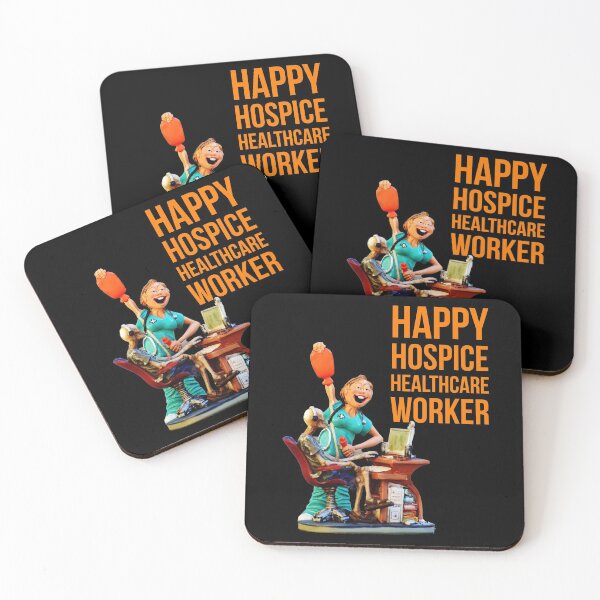 Item preview, happy hospice healthcare worker. happy nurse designed and sold by doctors-apparel.
