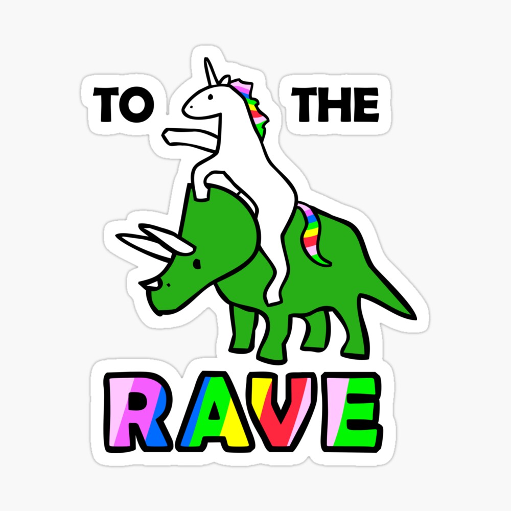 To The Rave! (Unicorn Riding Triceratops) Toddler Pullover Hoodie