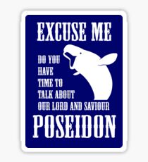Our Lord and Saviour Poseidon (Blue design) Sticker