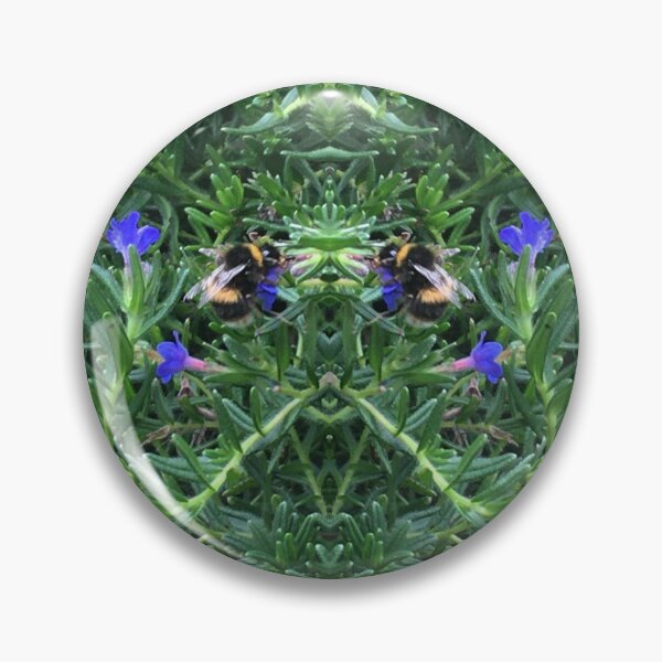Item preview, Bee Bumbling Blue in the Viridian and Summering Sun designed and sold by RoseAromas.