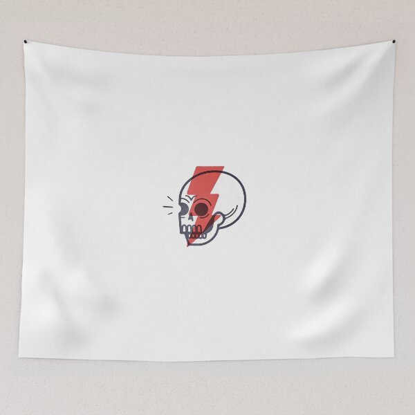 Item preview, Lightning skull designed and sold by OldSchoolRetro.