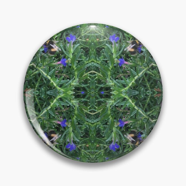 Item preview, Bee Bumbling Blue in the Viridian and Summering Sun designed and sold by RoseAromas.