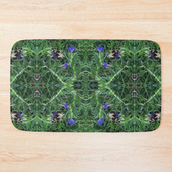Item preview, Bee Bumbling Blue in the Viridian and Summering Sun designed and sold by RoseAromas.