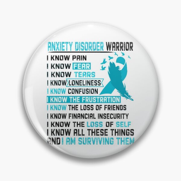 Item preview, I Am Anxiety Disorder Warrior, I Know All These Things and I Am Surviving Them designed and sold by DianabellShop.