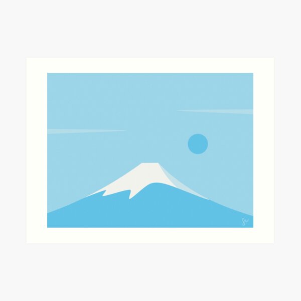 Mt Fuji Blue Art Print