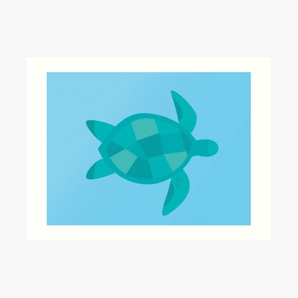 Minimalist Sea Turtle Art Print