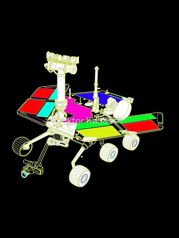 Thumbnail 3 of 3, Scarf, Perseverance Mars Rover - Curiosity Rover designed and sold by Viktor Kabbach.