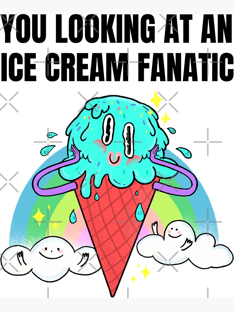 Ice Cream Fanatic Cute Ice Cream Cone Gelato Sundae I Love Ice Cream Scoop  Soft Serve Magnet for Sale by KLINESTORE