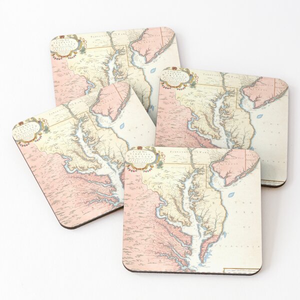 Item preview, Virginia and Maryland | Vintage Maps designed and sold by KnightandMoon.