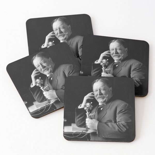Item preview, William Howard Taft Smiling During A Telephone Call - 1908 designed and sold by warishellstore.
