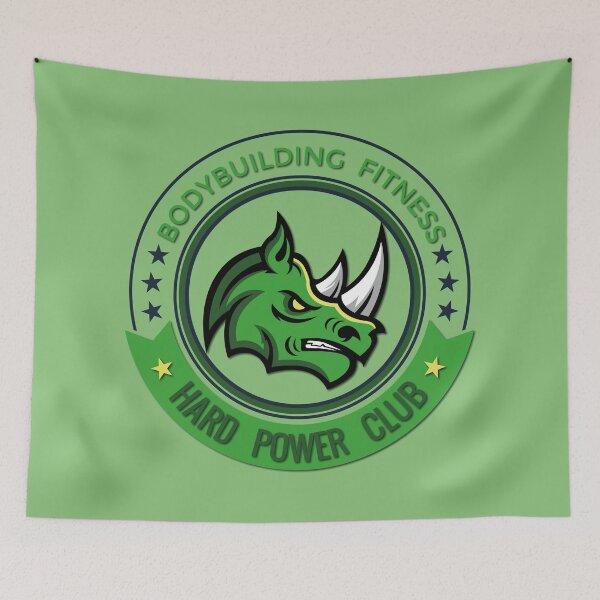 Item preview, Rhino Hard Power Club Fitness Logo designed and sold by Dead-Famous.