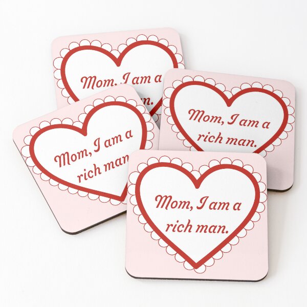 Item preview, 'Mom , I am a rich man' red heart designed and sold by emroccs.