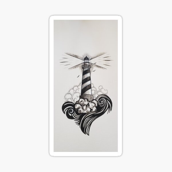 Guiding Light: Watercolor Sticker