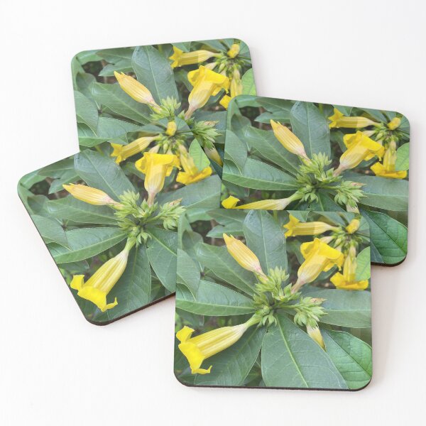 Item preview, Budding Yellow Flowers on Green Leaves designed and sold by Sinemathk.