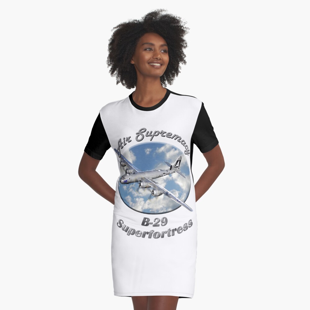 B-29 Superfortress Air Supremacy Graphic T-Shirt Dress