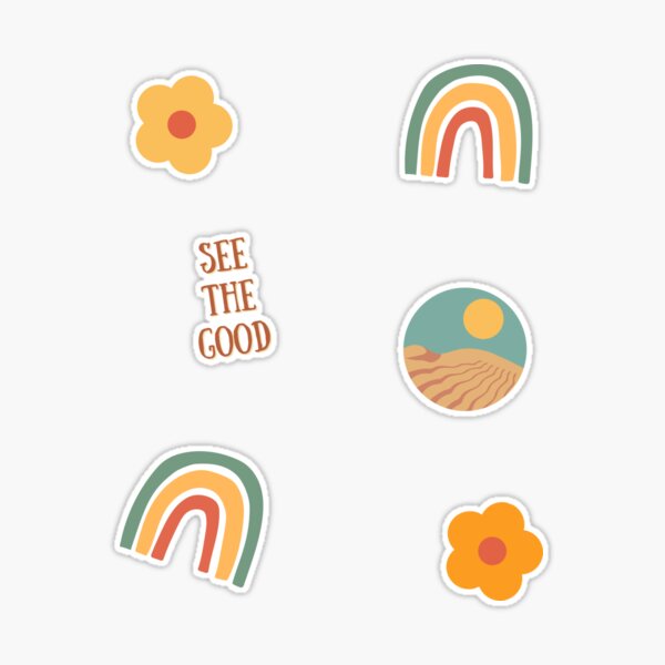 Boho Aesthetic stickers pack Sticker for Sale by sarati