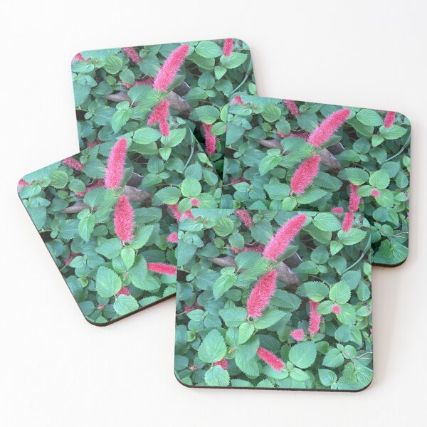 Item preview, Red Chenille Flowers on Green Leaves designed and sold by Sinemathk.