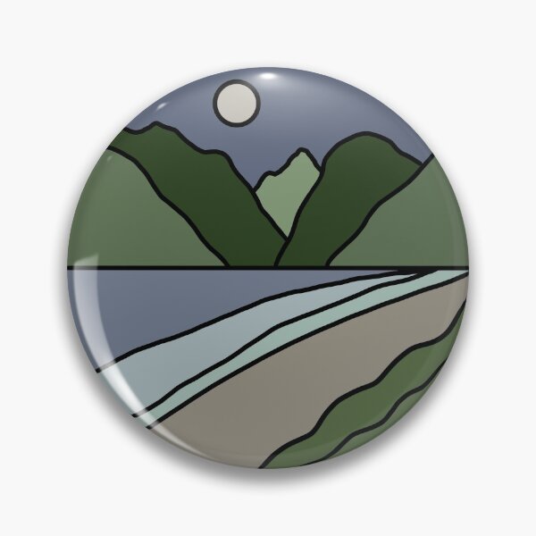 Item preview, Moonlight Mountain Lake Illustration designed and sold by CoastalColorCo.