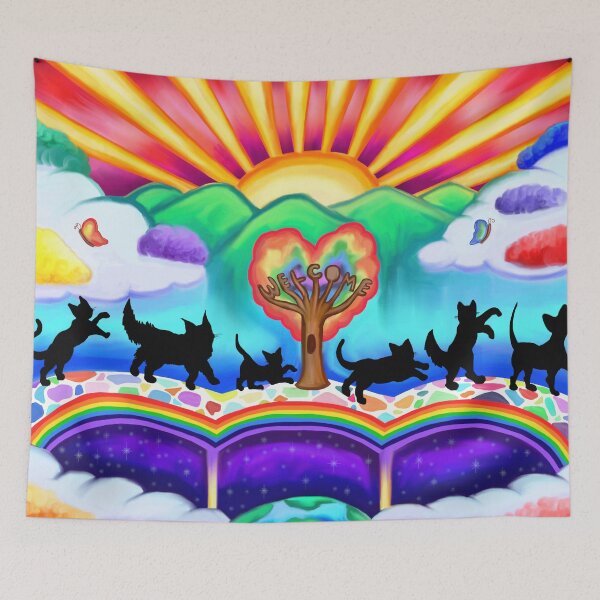 Item preview, Cats Arrival at the Rainbow Bridge  designed and sold by Deborah Camp.