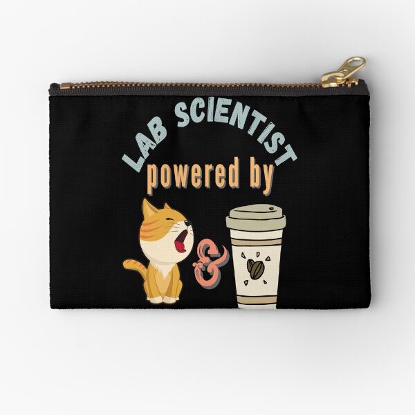 Item preview, LAB SCIENTIST POWERED BY CATS AND COFFEE FUNNY MEDICAL LABORATORY SCIENTIST  designed and sold by Hippiesole.