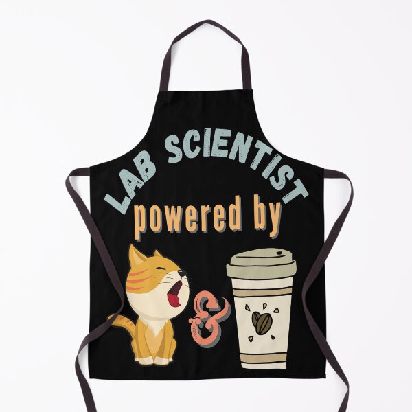 Item preview, LAB SCIENTIST POWERED BY CATS AND COFFEE FUNNY MEDICAL LABORATORY SCIENTIST  designed and sold by Hippiesole.