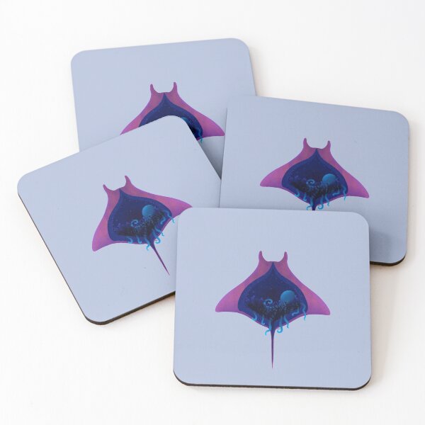 Item preview, Stingray and Octopus- Ultra Vibrant designed and sold by Salem Scribbles.