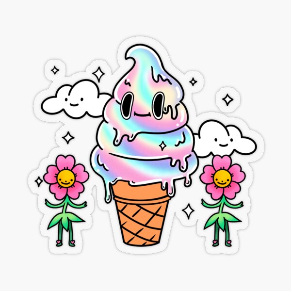 Ice Cream Fanatic Cute Ice Cream Cone Gelato Sundae I Love Ice Cream Scoop  Soft Serve Magnet for Sale by KLINESTORE