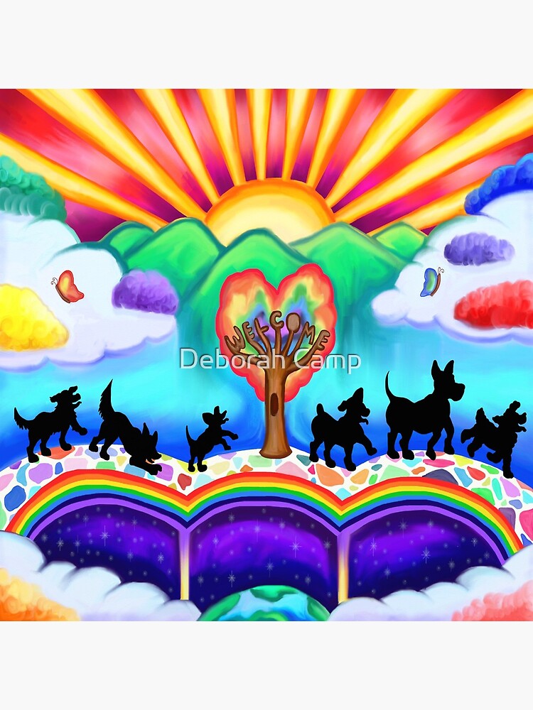 Dogs Arrival at the Rainbow Bridge by DeborahCamp