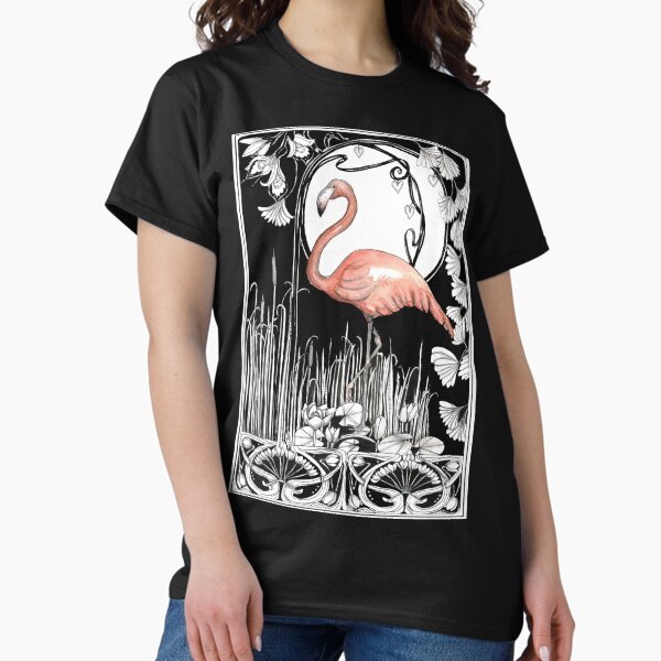 Vista previa del artículo con la obra «Flamingo nouveau», diseñado y vendido por Jenny Wood.
