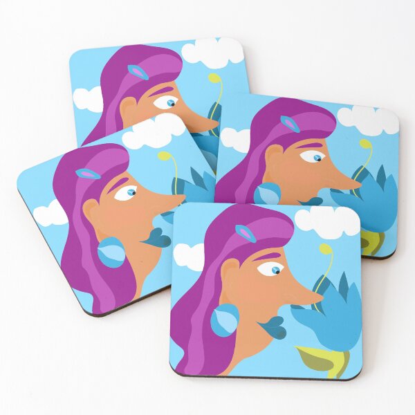 Item preview, Woman smelling flower  designed and sold by Gabrielle Freitas.