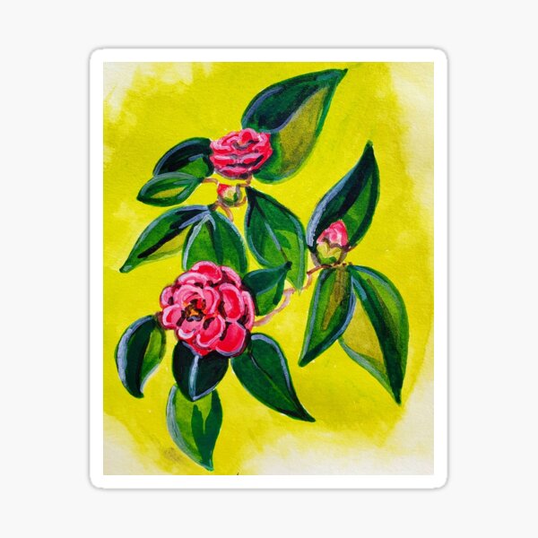 Lady of the Camellias: Watercolor Sticker