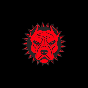 Artwork thumbnail, Angry Red Pitbull by RedsStickerShop