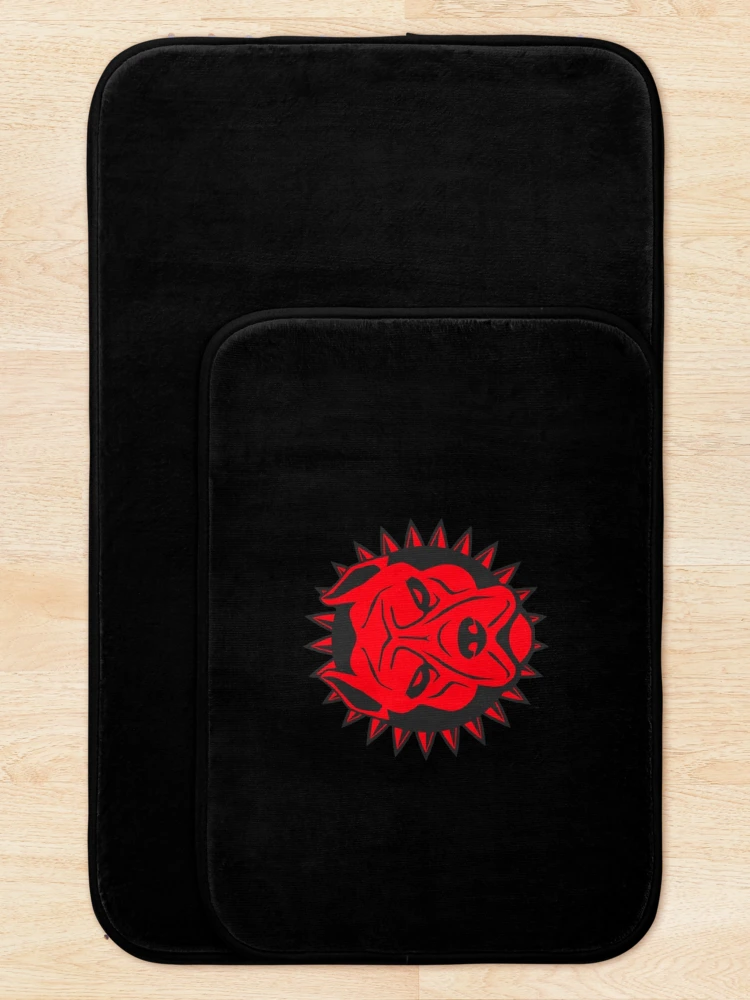 Thumbnail 5 of 6, Bath Mat, Angry Red Pitbull designed and sold by RedsStickerShop.