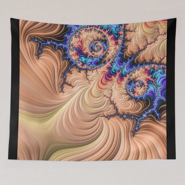 Item preview, Abstract blue and orange fractal designed and sold by Manpreet Sokhi.