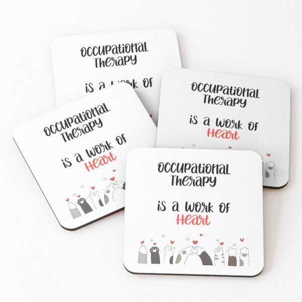 Item preview, Occupational Therapy Work of Heart Cat Paw Hearts designed and sold by otdude.