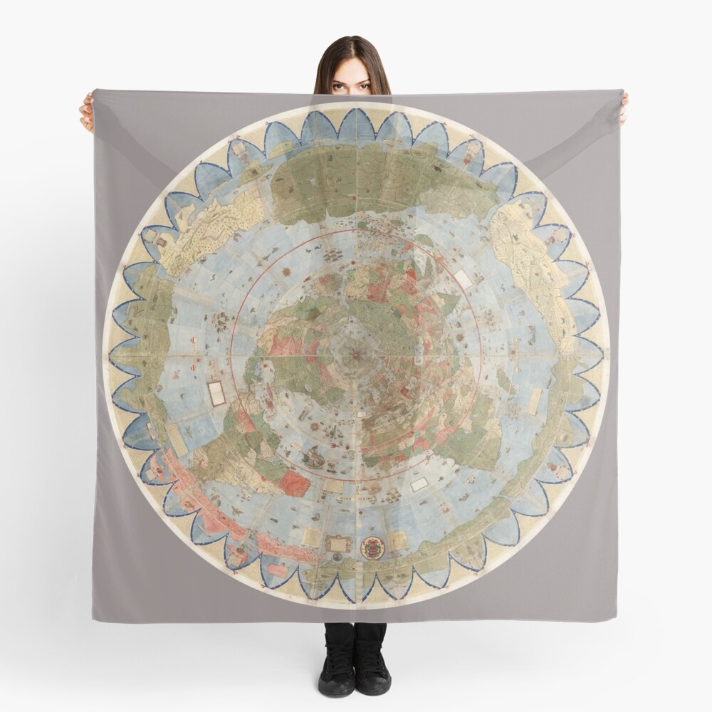 Ancient World Map Scarf