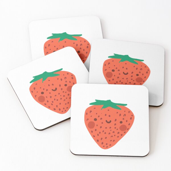 Item preview, Strawberry. Cute fruit in Flat, minimalistic style designed and sold by annetc-designs.