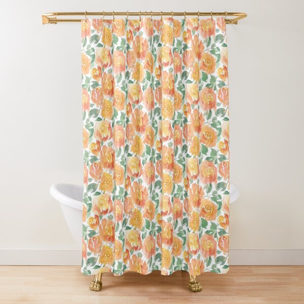 Vista previa del artículo con la obra «Acuarela de rosas naranjas», diseñado y vendido por Karlena Lewin Studio.