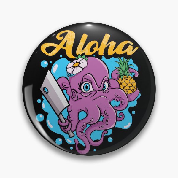 Artikelvorschau, Aloha Octopus hält Ananas entworfen und verkauft von pixeldsigns.
