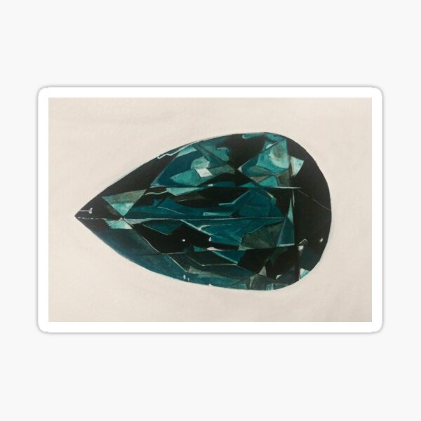 Blue Garnet: Watercolor Sticker