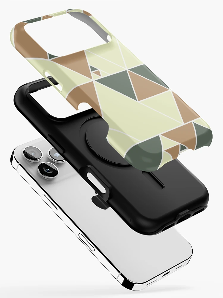 Thumbnail 2 of 4, iPhone Case, Earthy Triangle Pattern, Modern Design. designed and sold by DieggDesign.