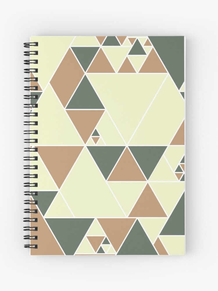 Thumbnail 1 of 3, Journal, Earthy Triangle Pattern, Modern Design. designed and sold by DieggDesign.