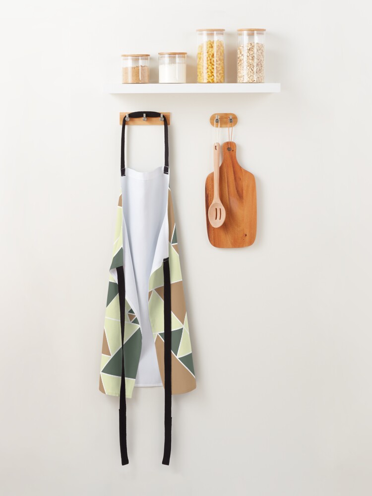 Thumbnail 2 of 6, Apron, Earthy Triangle Pattern, Modern Design. designed and sold by DieggDesign.