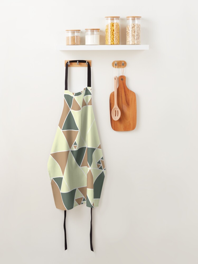 Thumbnail 4 of 6, Apron, Earthy Triangle Pattern, Modern Design. designed and sold by DieggDesign.