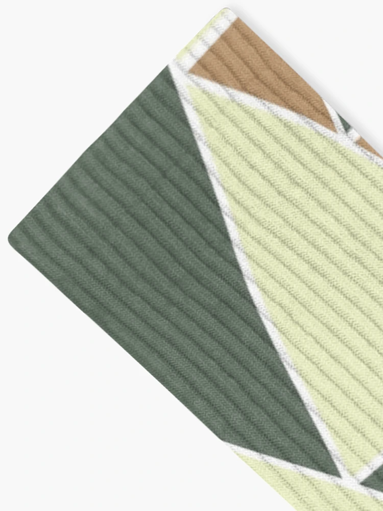 Thumbnail 2 of 5, Socks, Earthy Triangle Pattern, Modern Design. designed and sold by DieggDesign.