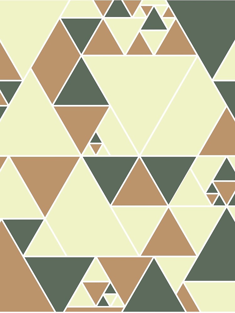 Thumbnail 3 of 3, Scarf, Earthy Triangle Pattern, Modern Design. designed and sold by DieggDesign.