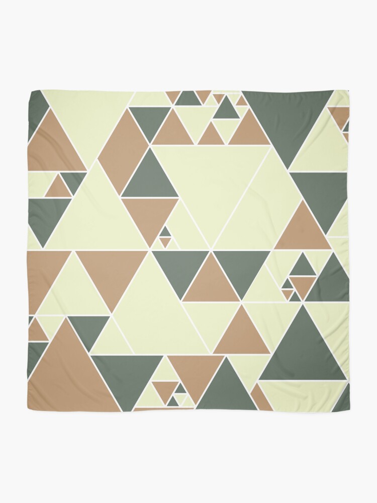 Thumbnail 2 of 3, Scarf, Earthy Triangle Pattern, Modern Design. designed and sold by DieggDesign.