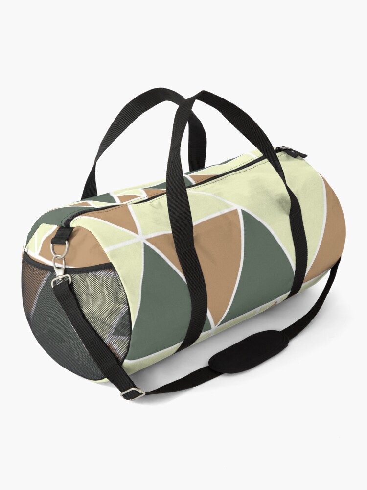 Thumbnail 2 of 3, Duffle Bag, Earthy Triangle Pattern, Modern Design. designed and sold by DieggDesign.